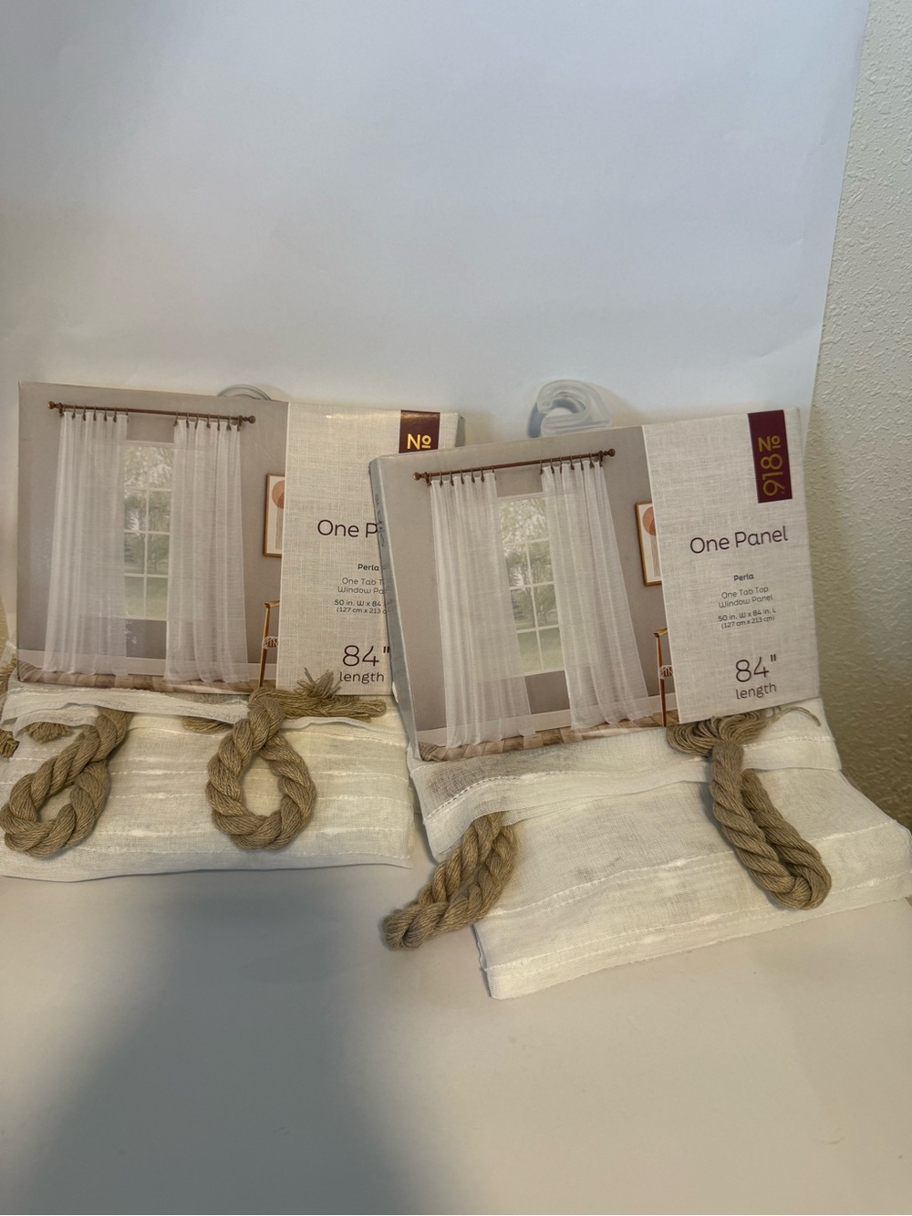 One Panel Sheer Curtain Panel - White by